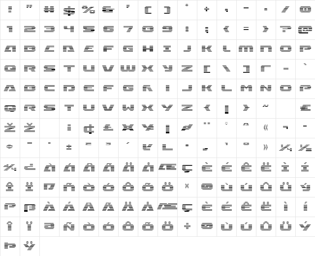 Iapetus Gradient Regular Character Map