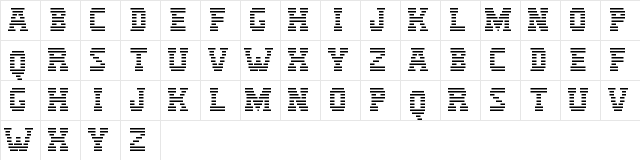 IBM Logo Regular Character Map