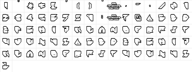 Ikos Dub Outline Regular Character Map