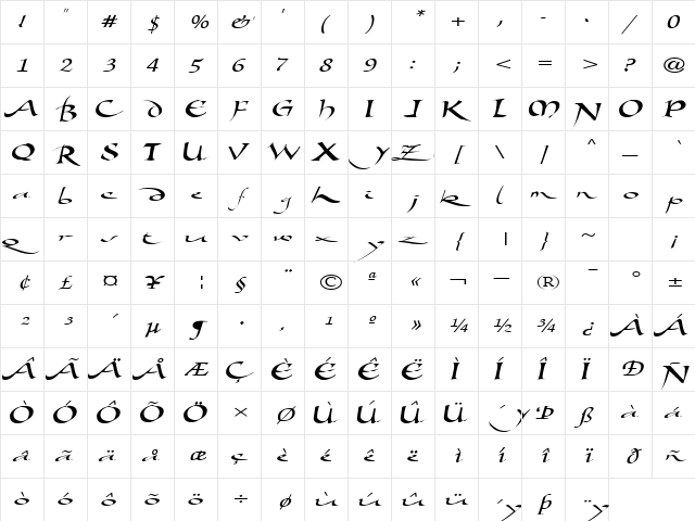 ImageMaker25 Regular Character Map ImageMaker25 Regular Character Map