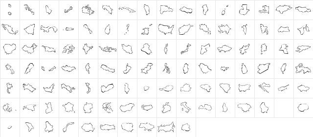 Mini Pics Global N Cutout Character Map