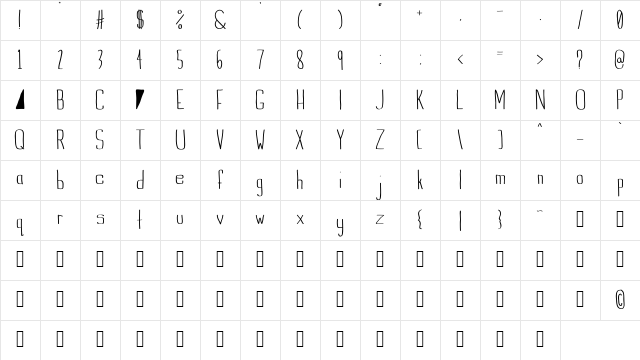 Indie Summer Medium Character Map