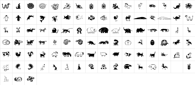 Mini Pics Lil Critters Character Map Mini Pics Lil Critters Character Map