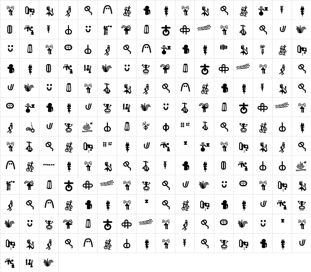 Inga Stone Redesigned Regular Character Map