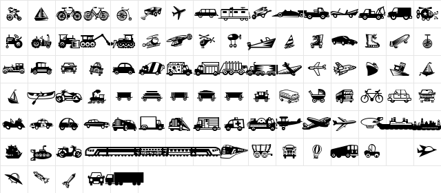 Mini Pics Lil Vehicles Regular Character Map