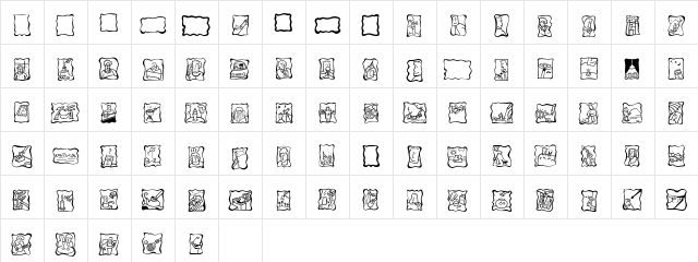 Mini Pics White Bread Character Map