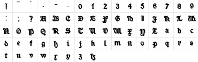 Minim Outline ExtraBold Character Map Minim Outline ExtraBold Character Map