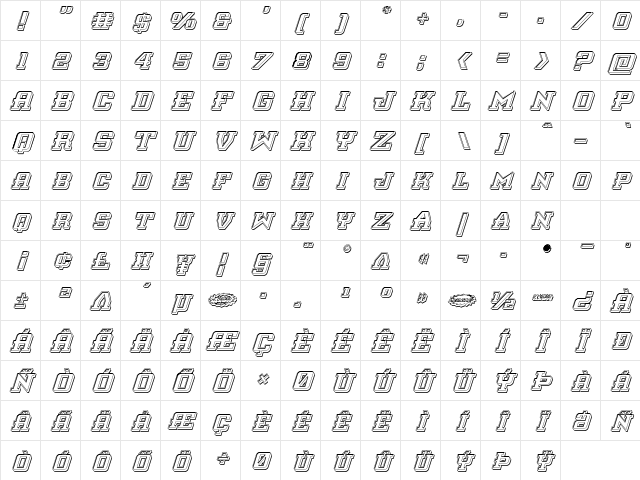 Interceptor Engraved Italic Italic Character Map Interceptor Engraved Italic Italic Character Map