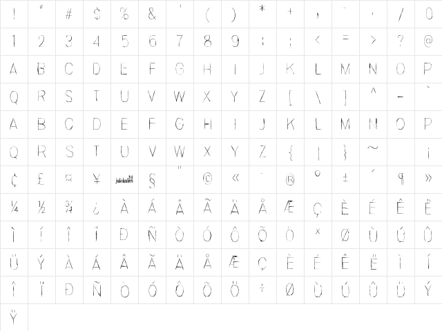 Invisiblerror, Fast Regular Character Map Invisiblerror, Fast Regular Character Map