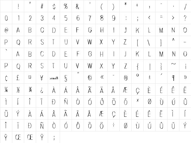 Invisiblerror Regular Character Map Invisiblerror Regular Character Map