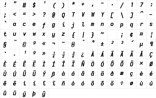 Iosevka Extrabold Extended Italic Character Map Iosevka Extrabold Extended Italic Character Map