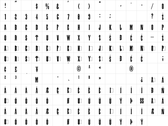 Ireland Regular Character Map Ireland Regular Character Map