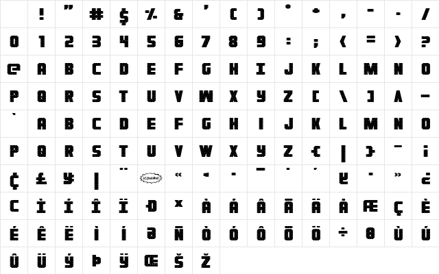 Iron Forge Expanded Character Map Iron Forge Expanded Character Map