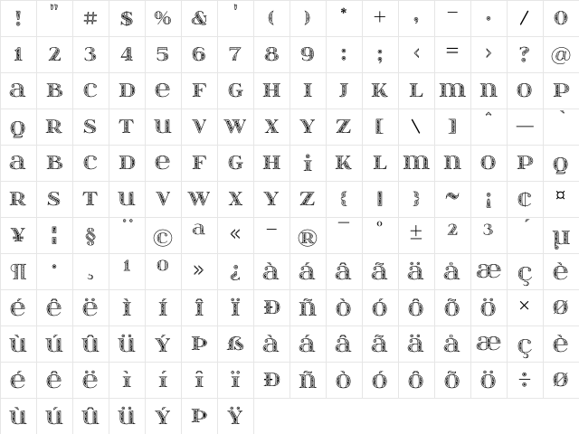 itsadzokeS02 Regular Character Map