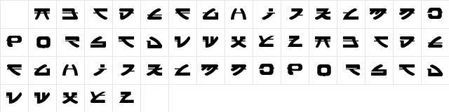 Itsukushima Katana Regular Character Map Itsukushima Katana Regular Character Map