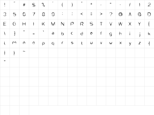 IVORY CULTURE Regular Character Map