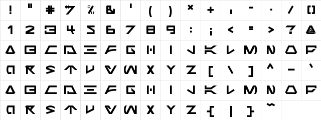 Jabba the Font Regular Character Map
