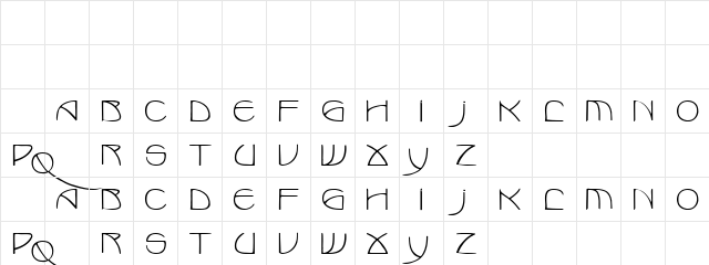 JacksonCaps Normal Character Map