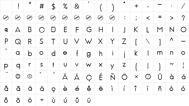 Jambetica Regular Character Map Jambetica Regular Character Map