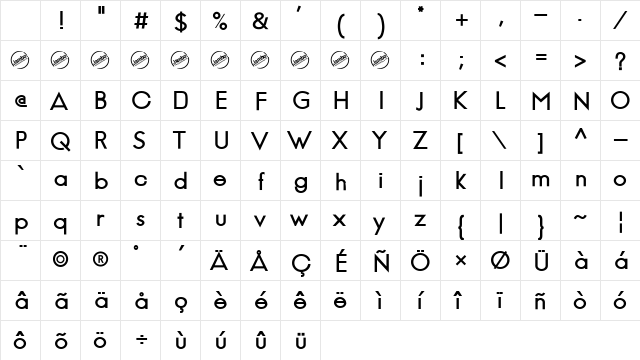 Jambetica Bold Character Map Jambetica Bold Character Map