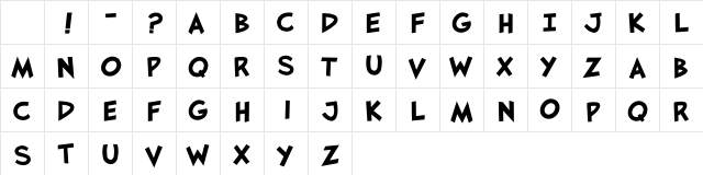 JaySFX Bold Character Map