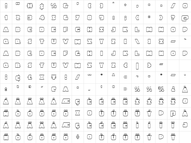 Jedi Special Forces Outline Regular Character Map