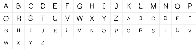 JEEPCAPS Medium Character Map