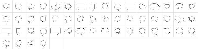 MiniPics Balloonies Character Map