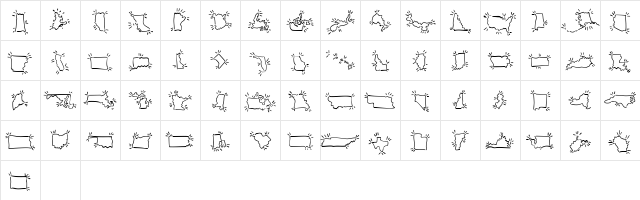 MiniPics BorderlineSpurt Character Map