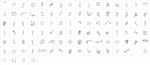 MiniPics ConfettiLight Character Map MiniPics ConfettiLight Character Map