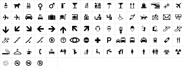 MiniPics International Character Map