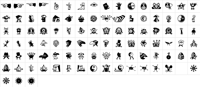 MiniPics LilCreatures Character Map