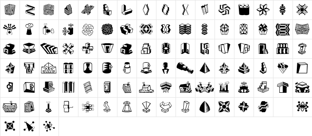 MiniPics LilFeatures Character Map