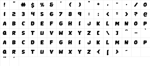 Johnny Torch Expanded Expanded Character Map Johnny Torch Expanded Expanded Character Map