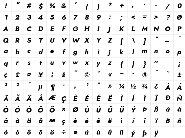 Jost* 700 Bold Italic Bold Italic Character Map