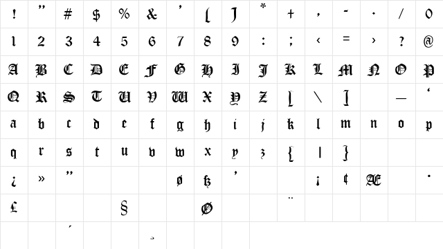 Minister_Black-Light Regular Character Map Minister_Black-Light Regular Character Map