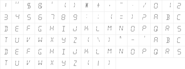 Minisystem Normal Character Map