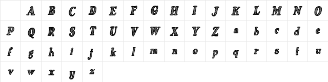 Just Mandrawn Italic Just Mandrawn Italic Character Map