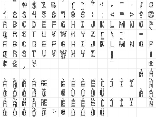 Jux Kadabra St Regular Character Map Jux Kadabra St Regular Character Map