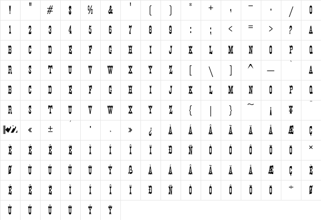 K22 Eureka NoFrills Regular Character Map K22 Eureka NoFrills Regular Character Map