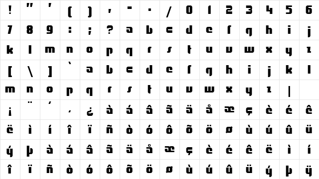 K22 Stile Ballmer Regular Character Map