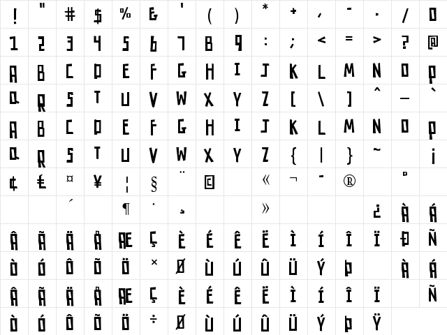 K26RobotRumble Regular Character Map K26RobotRumble Regular Character Map