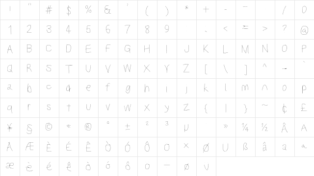 Kabina Lt Character Map Kabina Lt Character Map