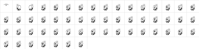 KR Hunnybee Regular Character Map KR Hunnybee Regular Character Map