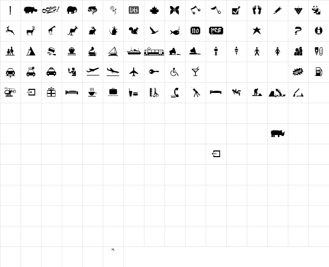 MiniPics1 Normal Character Map