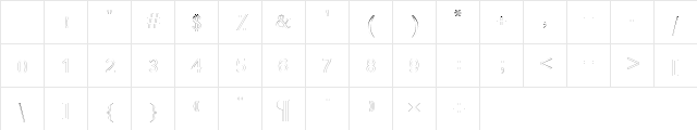 KFGQPC Alphabet Outlined Regular Character Map KFGQPC Alphabet Outlined Regular Character Map