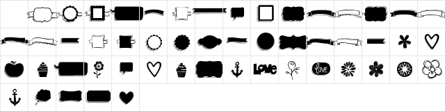 KG Flavor And Frames Six Regular Character Map KG Flavor And Frames Six Regular Character Map