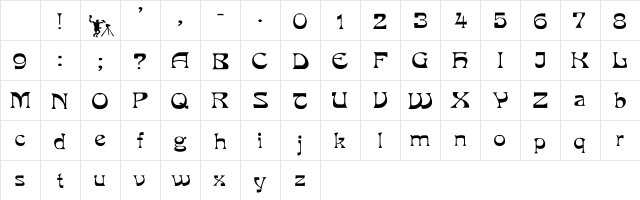 Mira Wd Regular Character Map