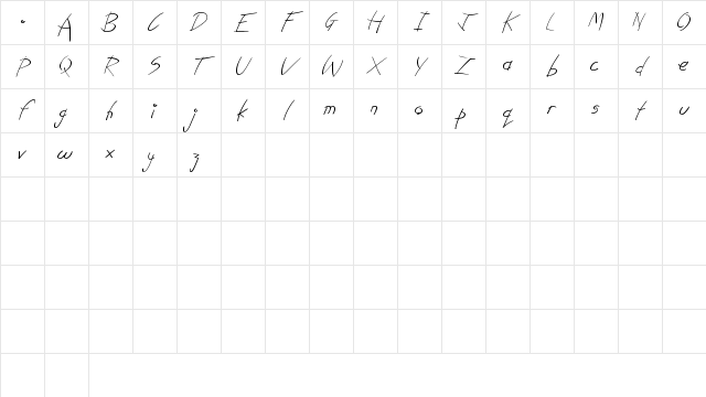 Kindergarten Regular Character Map