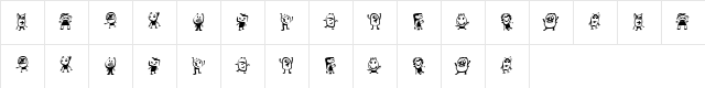 Kinderskizzen Regular Character Map Kinderskizzen Regular Character Map